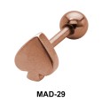 Spade S316L Tongue Piercing MAD-29